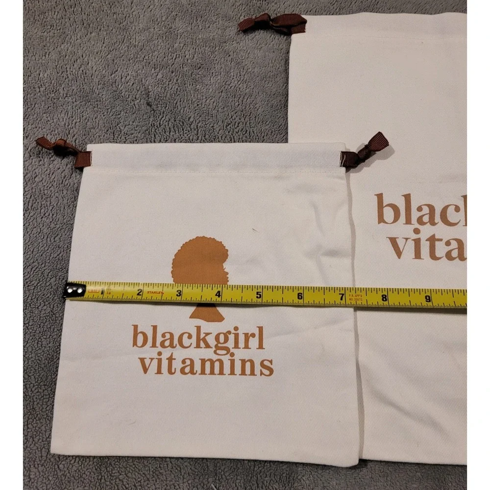 Black Girl Vitamins *Bags Only* Lot Of 2 functional eco-friendly Cotton